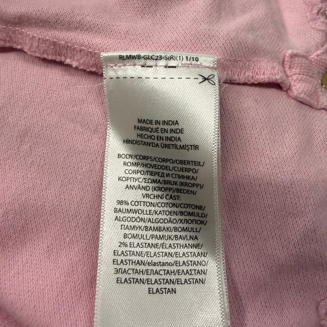 폴로 랄프로렌 핑크 카라 레이스 반팔 티셔츠 상품이미지6