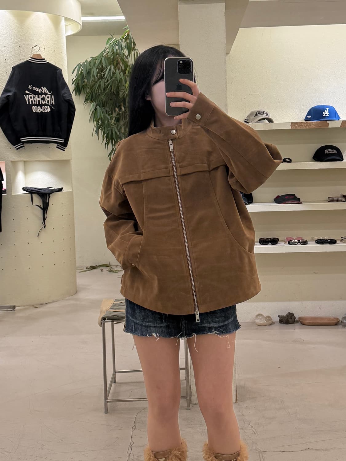 라퍼지스토어 버핑레더 스웨이드 자켓 브라운 U326 상품이미지1