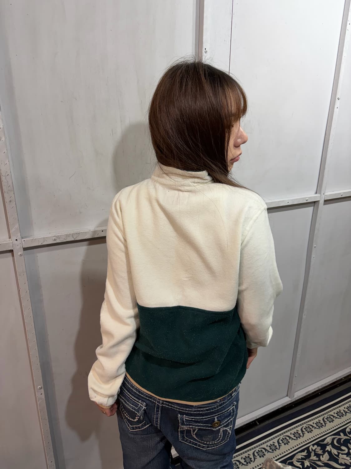 PATAGONIA white fleece half zip-up 상품이미지3