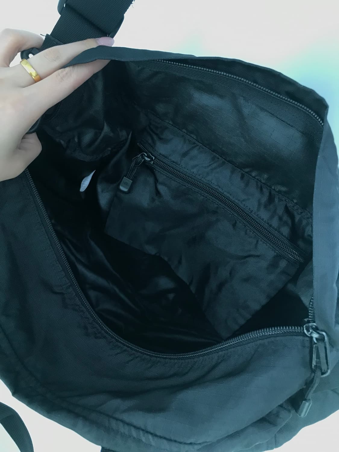 노스페이스 블랙 나일론 보스턴백 크로스백 상품이미지6