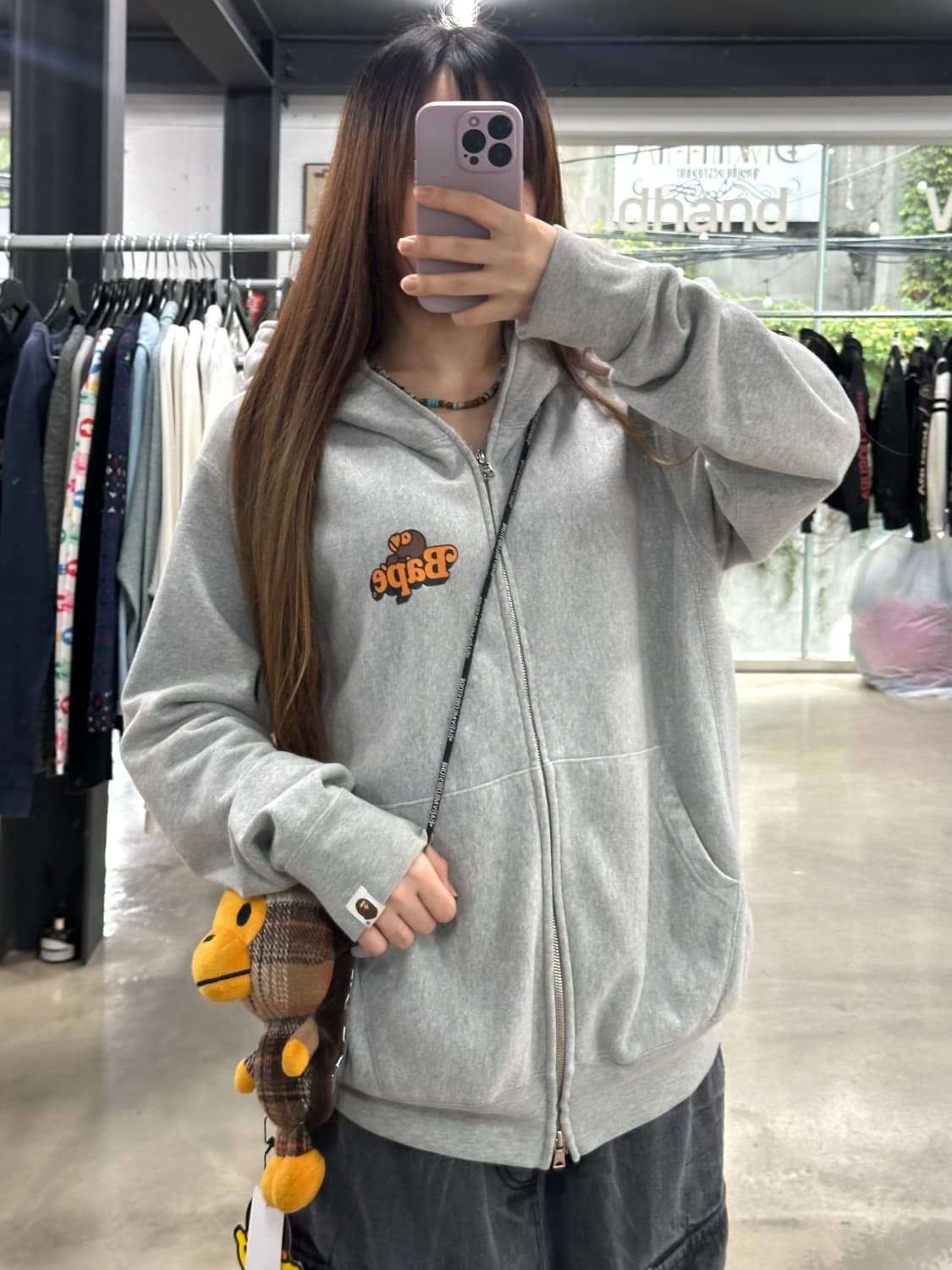 베이프 마일로 프렌즈 백로고 풀후드집업 상품이미지1
