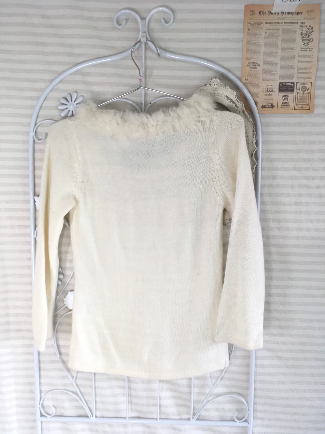 일본빈티지 핑키걸즈 로걀 갸루 퍼 비즈 니트 상품이미지3