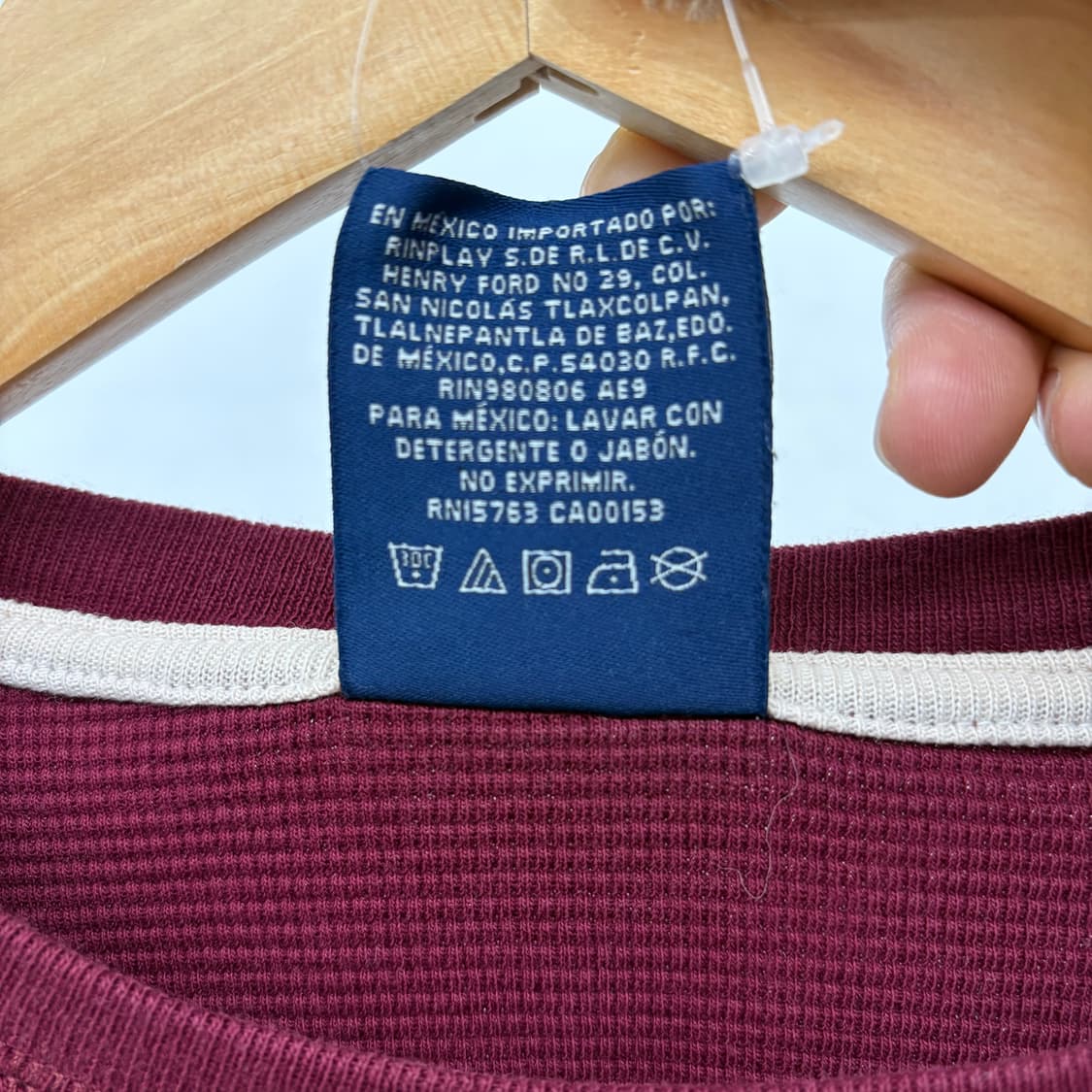 폴로 랄프로렌 와플 긴팔 니트 버건디 남M 상품이미지3