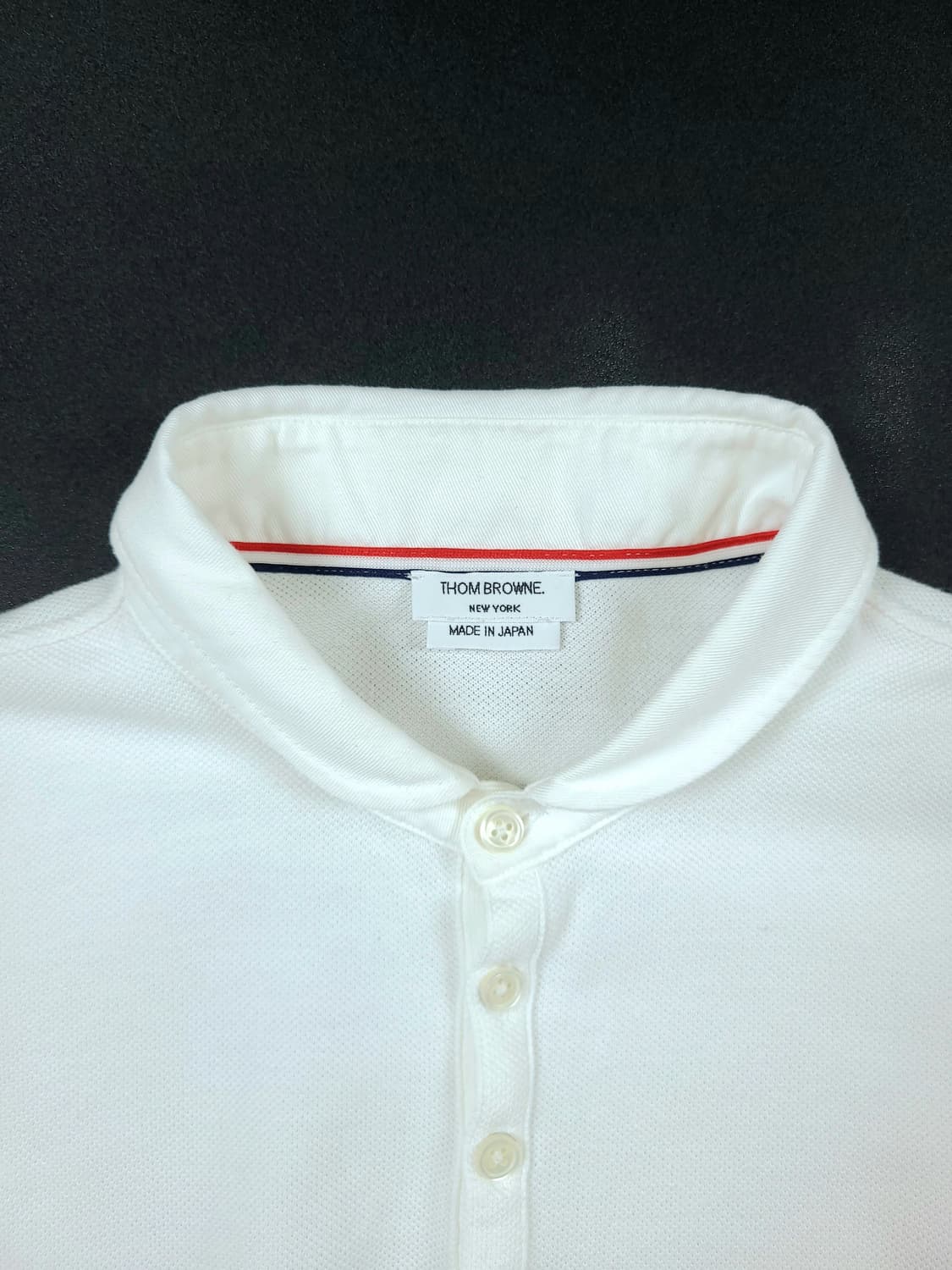 톰브라운 4바 와플니트 반팔 카라티셔츠 상품이미지7