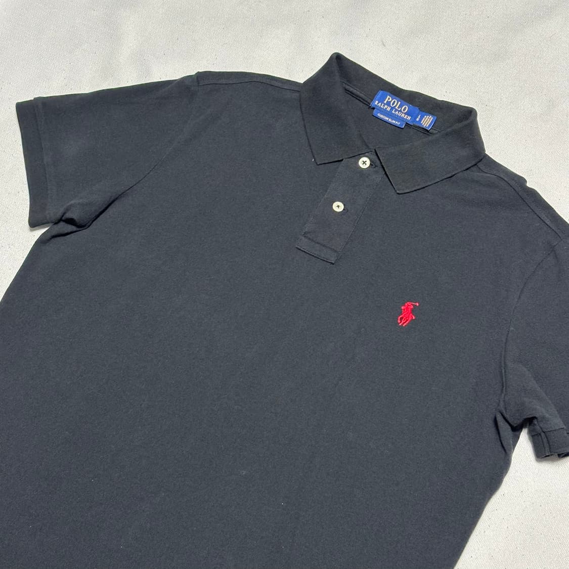 L 폴로랄프로렌 블랙 카라 반팔 티셔츠 상품이미지1