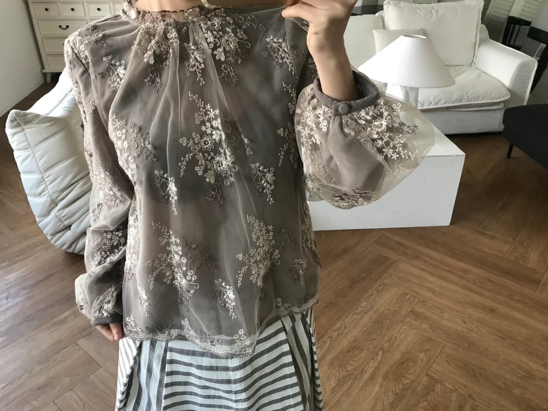 vintage pattern blouse 상품이미지4