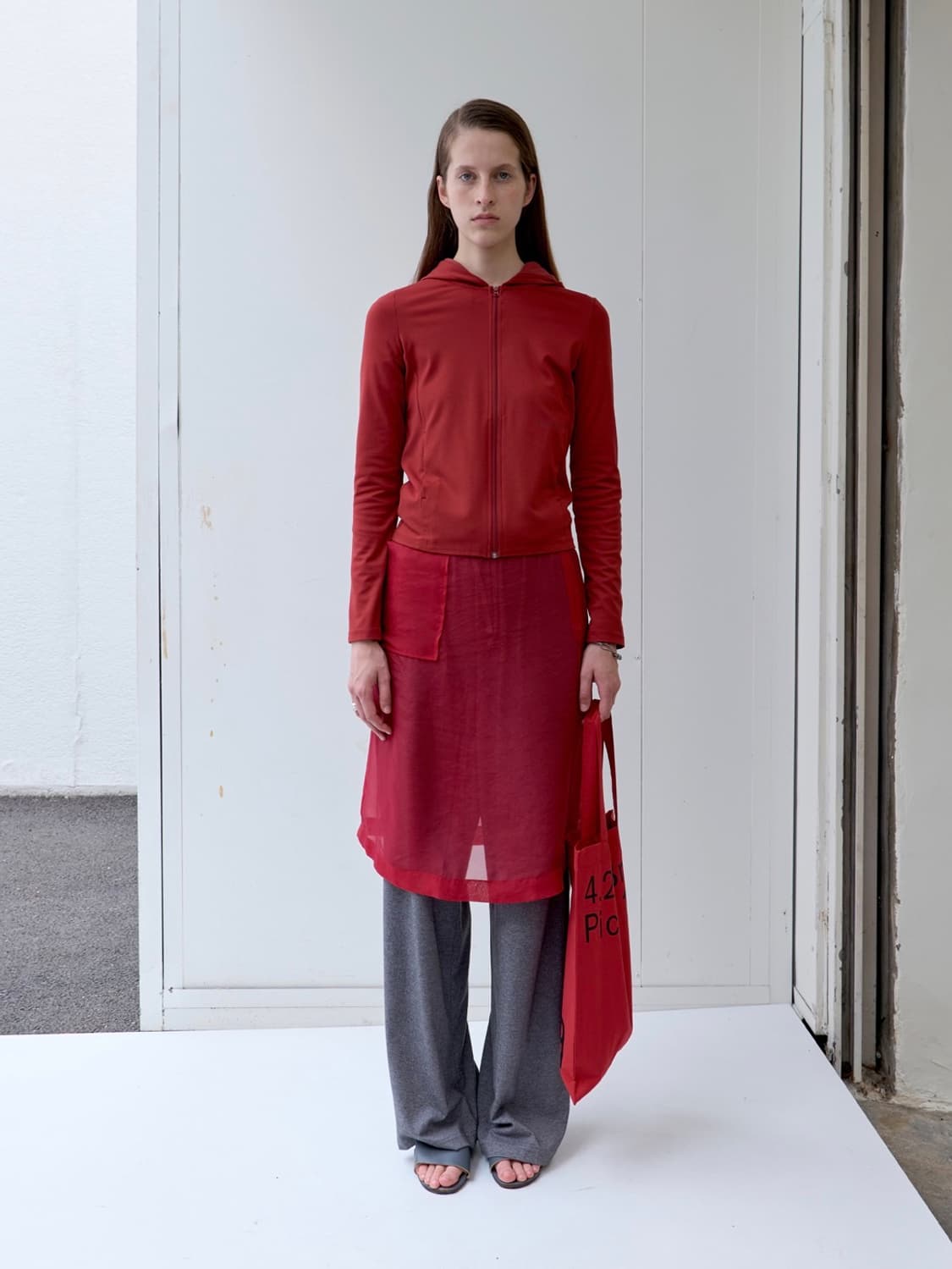 파이카 SLIM FIT HOODED ZIP-UP (red) 상품이미지3