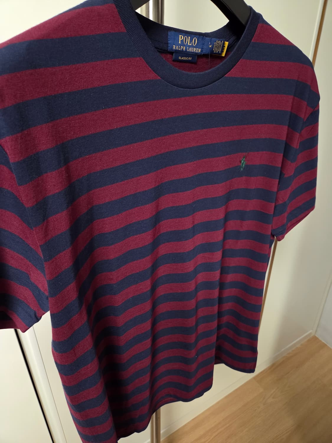 폴로 랄프로렌 클래식핏 반팔티 버건디 네이비 상품이미지3