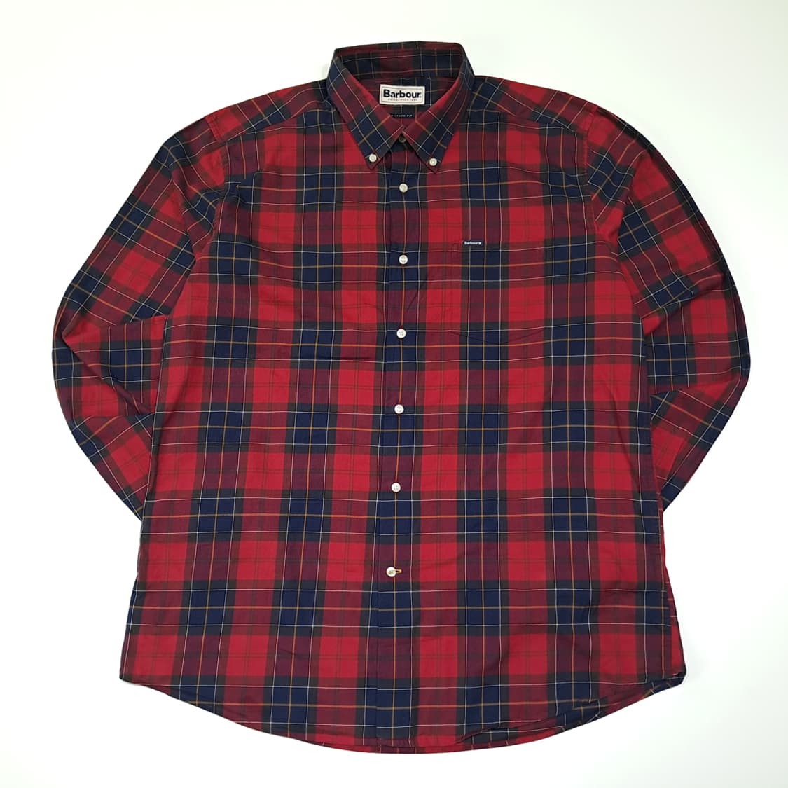 CL731 L 바버 클래식 타탄체크 버튼다운 테일러드핏 셔츠 남방 상품이미지1