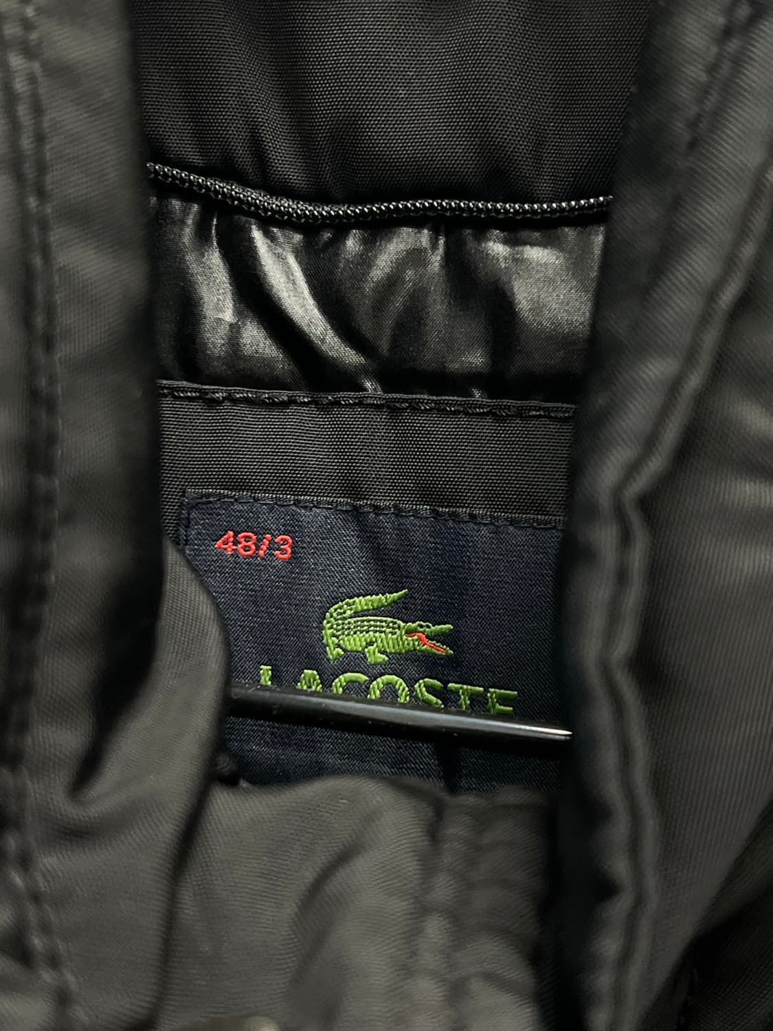 (48/3) 라코스테 나일론 필드 자켓 블랙 상품이미지4