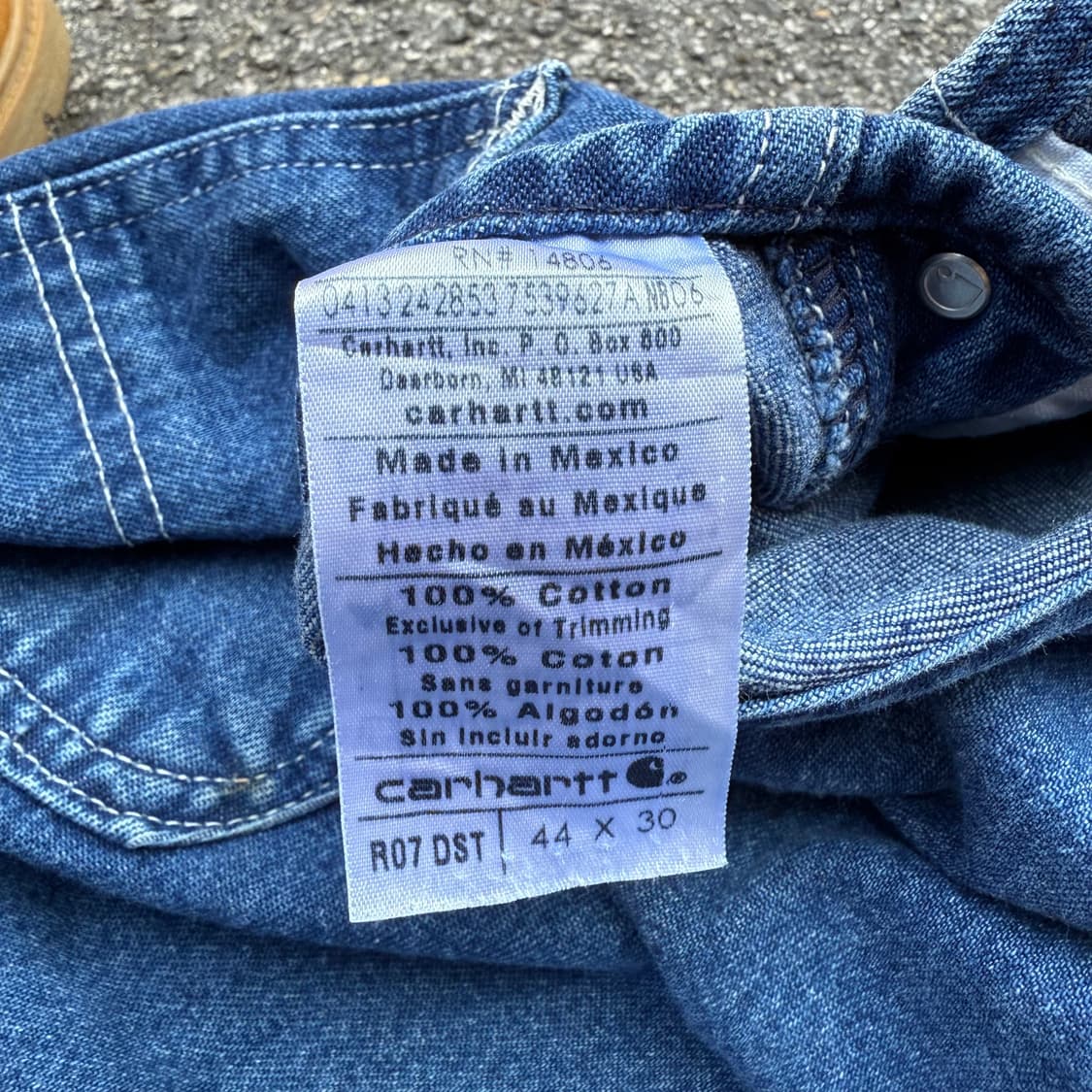 칼하트 데님 싱글니 오버롤  상품이미지6