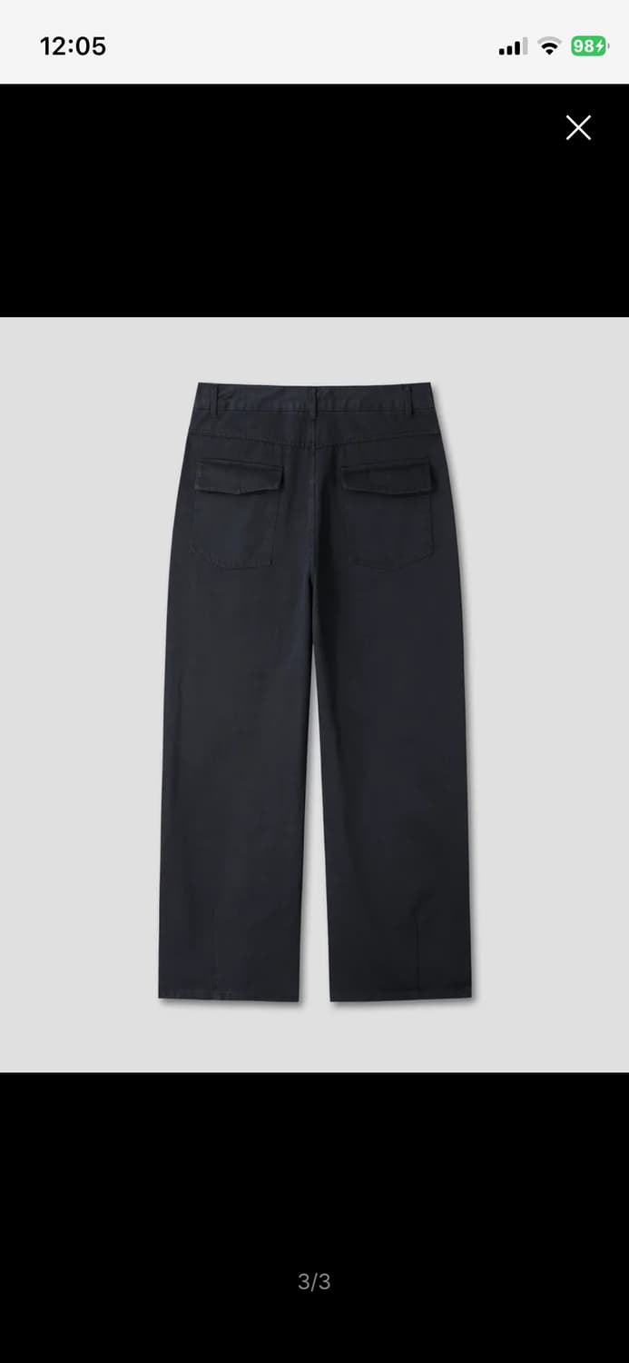 다이브인 무민서 워싱 코튼팬츠 네이비 상품이미지3