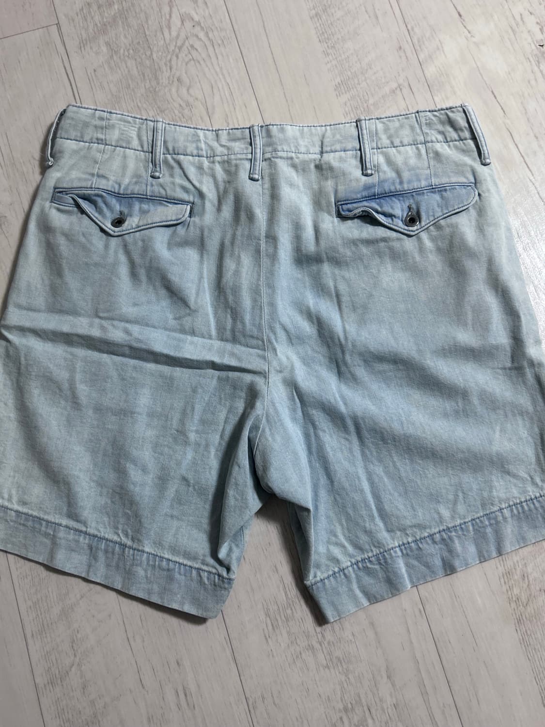 RRL 가먼트다잉 오피서 샴브레이 치노쇼츠 32 상품이미지2