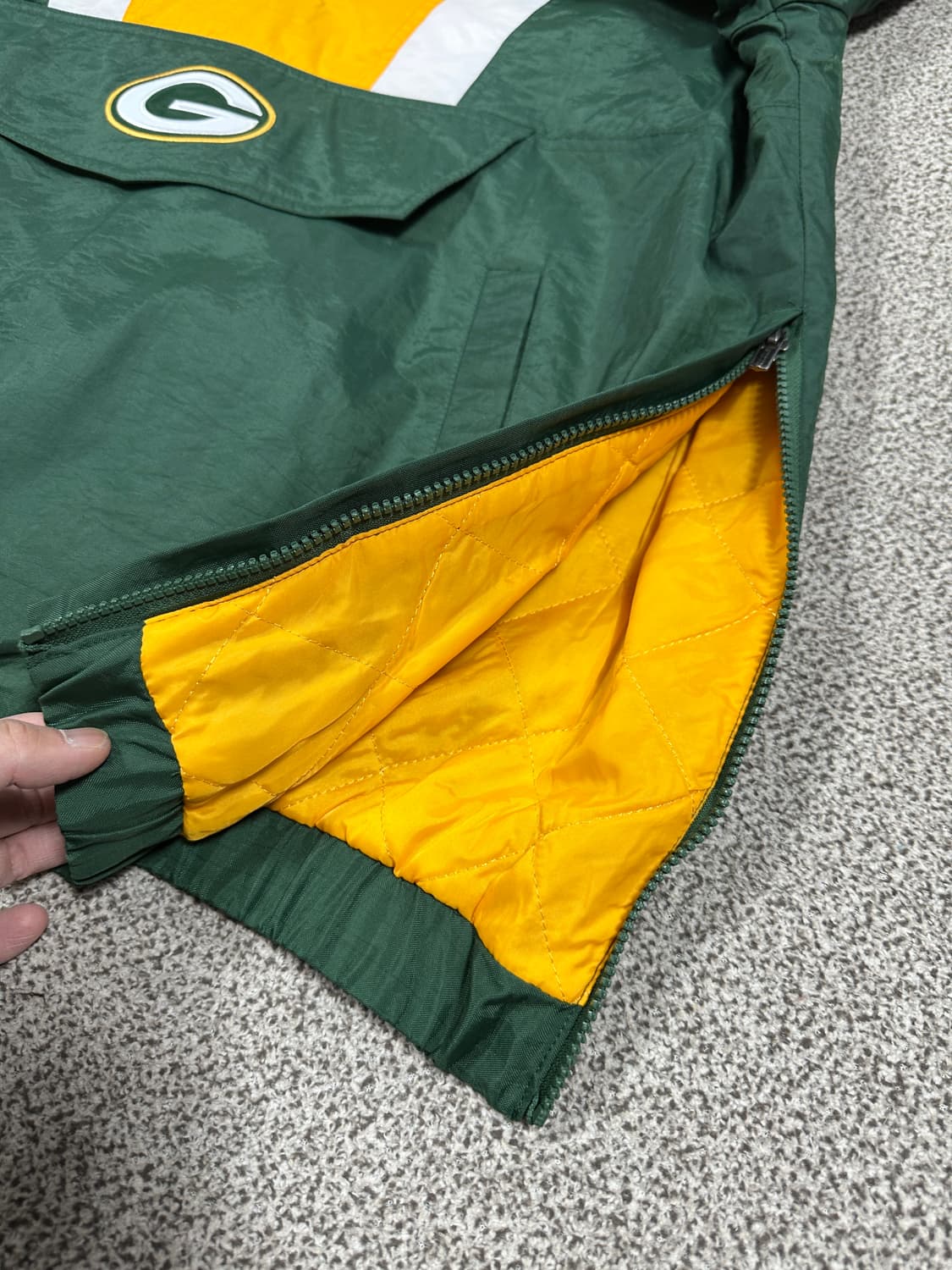 90s 스타터 그린베이 패커스 아노락 풀오버 자켓 L 상품이미지7