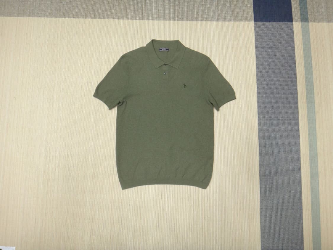 (2XL) HAZZYS 헤지스 면혼방 카라 니트 티셔츠 상품이미지1