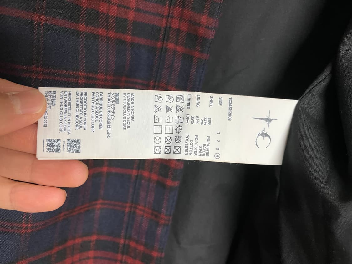 떠그클럽 아랍스워드 플란넬 셔츠 4 상품이미지3