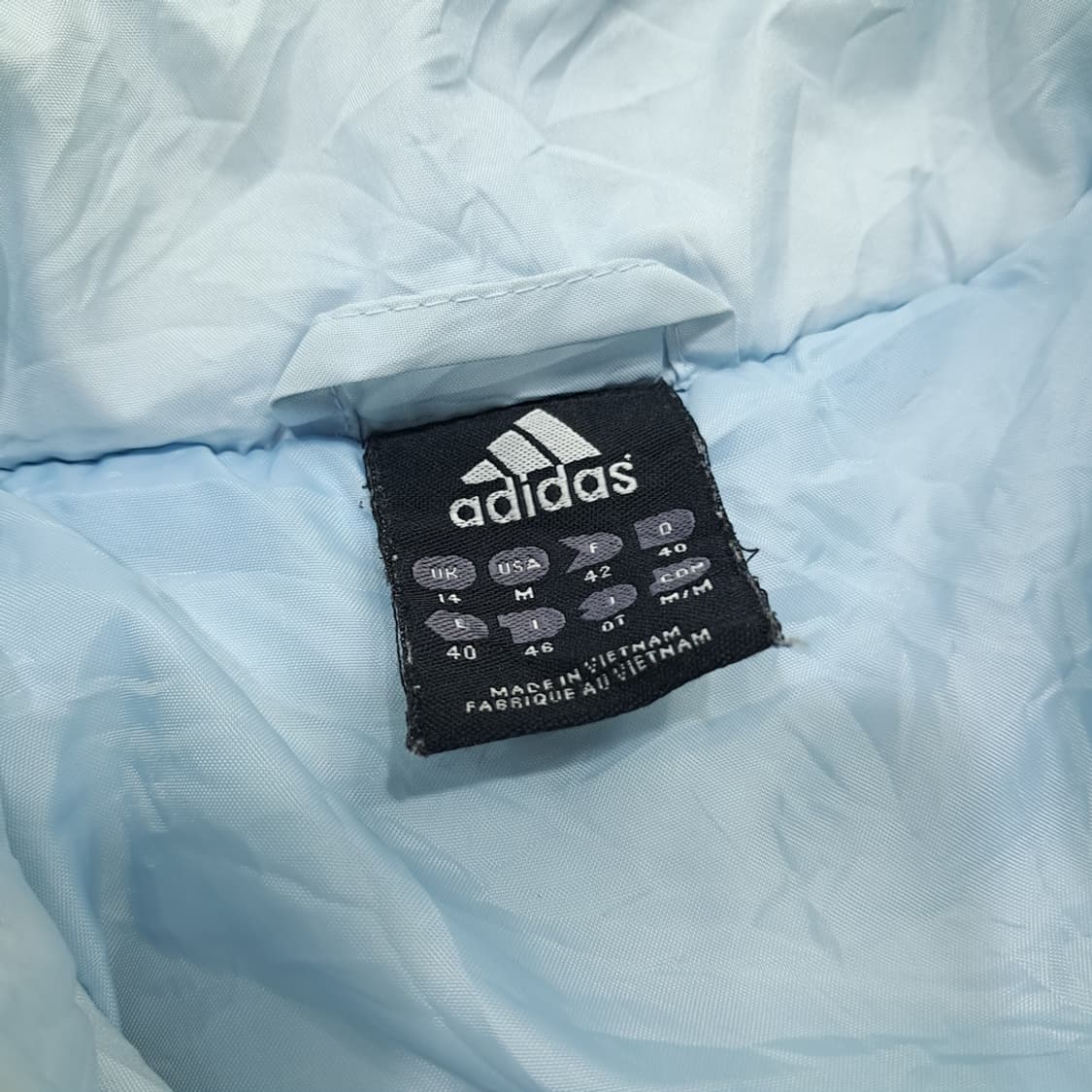 CN931 M 아디다스 스카이블루 패딩 자켓 점퍼 상품이미지5