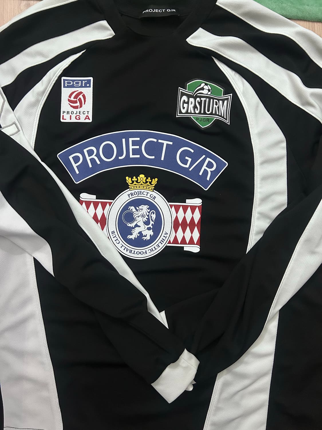 [3] 프로젝트 G/R 프로젝트gr 롱슬리브 풋볼 저지 블랙 상품이미지4