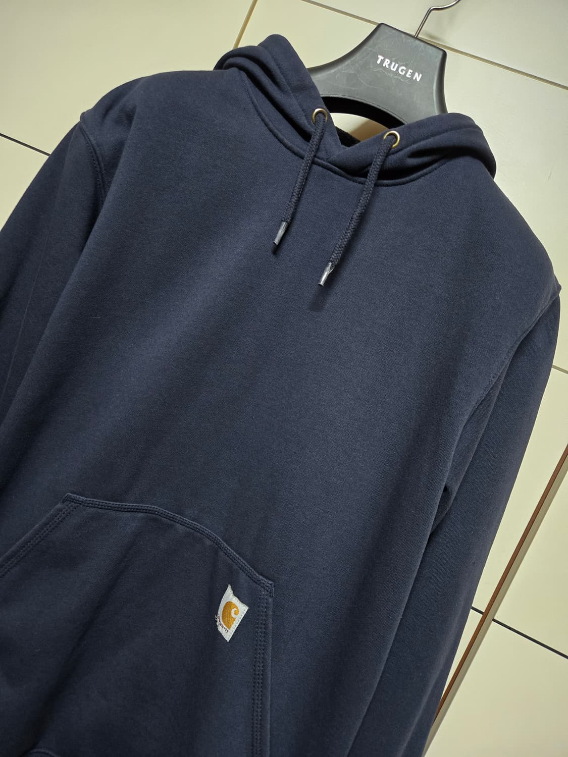 칼하트 네이비 루즈핏 기모 후드티셔츠 상품이미지2