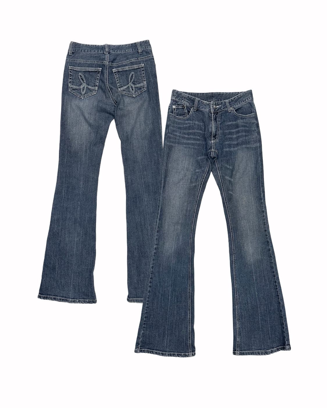 cubic button low-rise boots-cut jean 상품이미지1