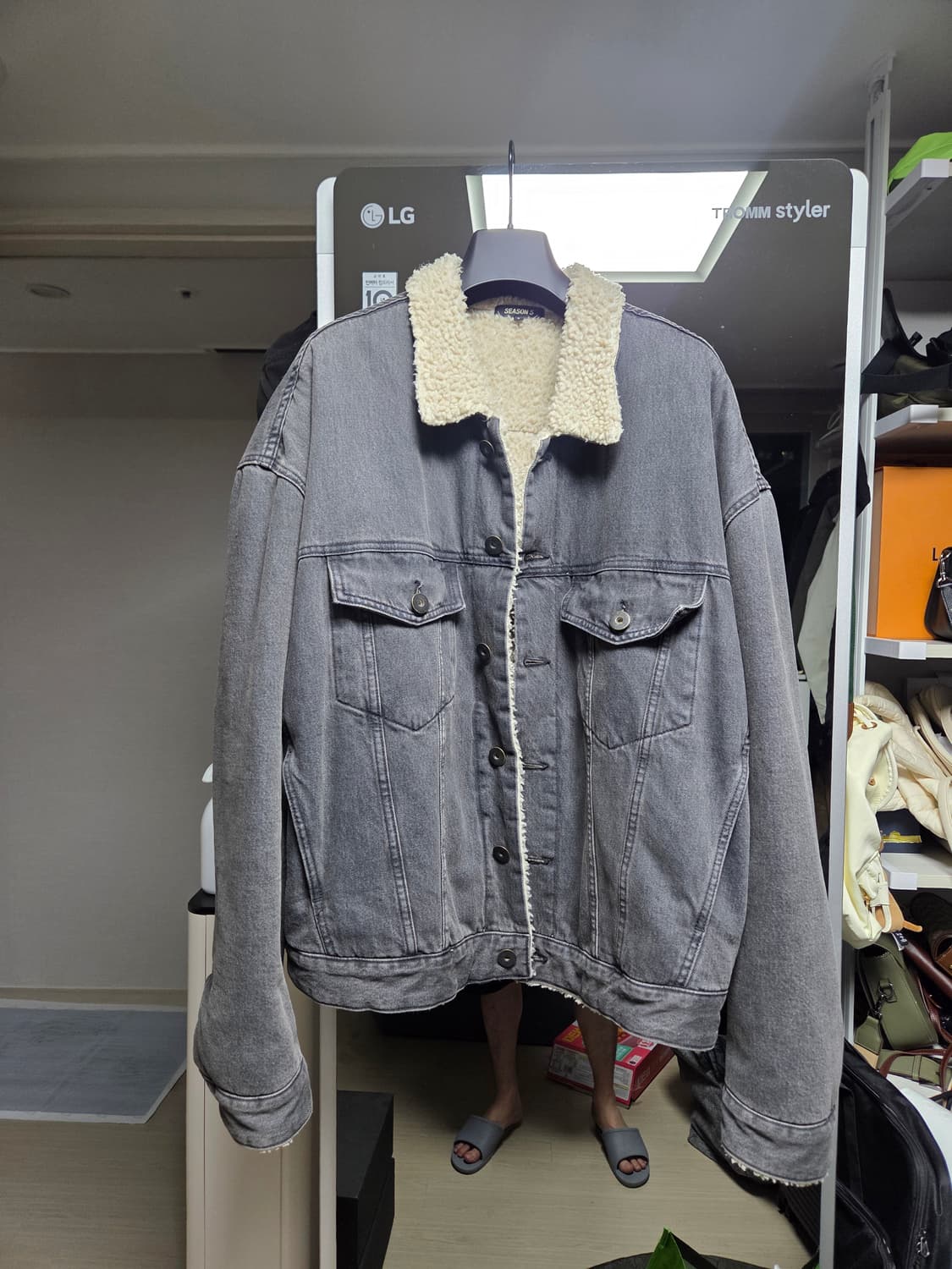 이지 시즌5 셰르파 데님자켓 잉크 상품이미지1