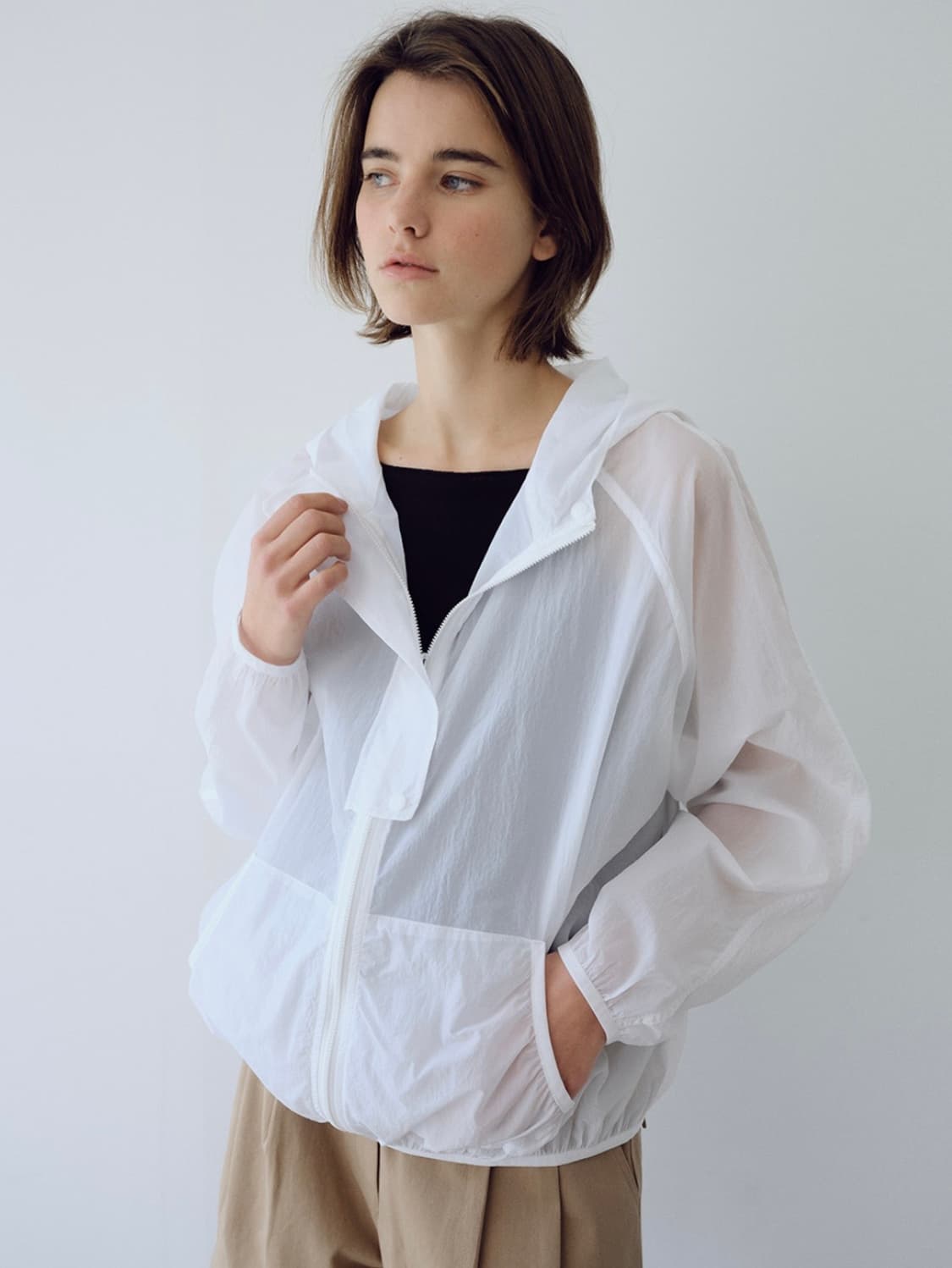 유라고 light nylon hooded jumper 바람막이 상품이미지2