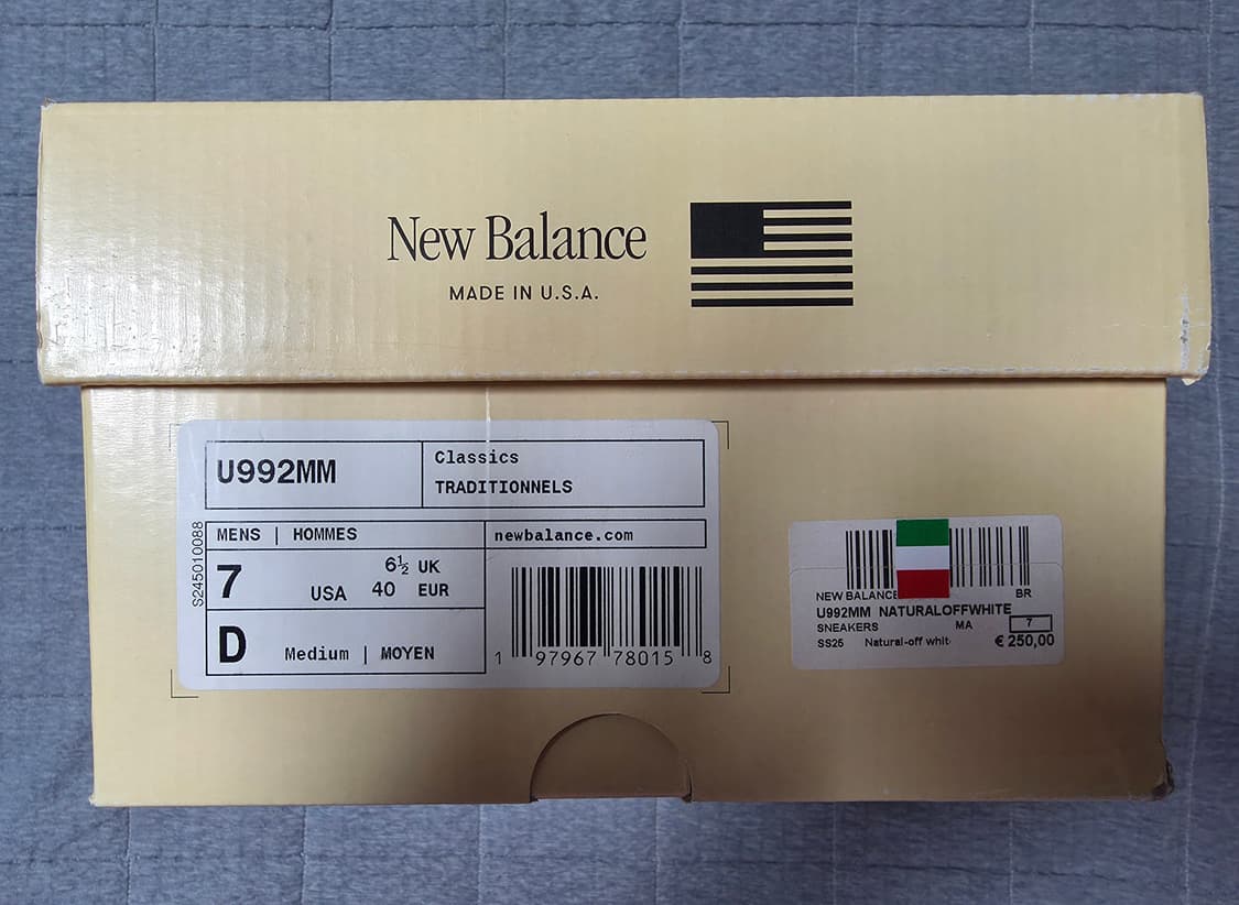 뉴발란스 992 메이드 인 USA 문락 머쉬룸 250 상품이미지4