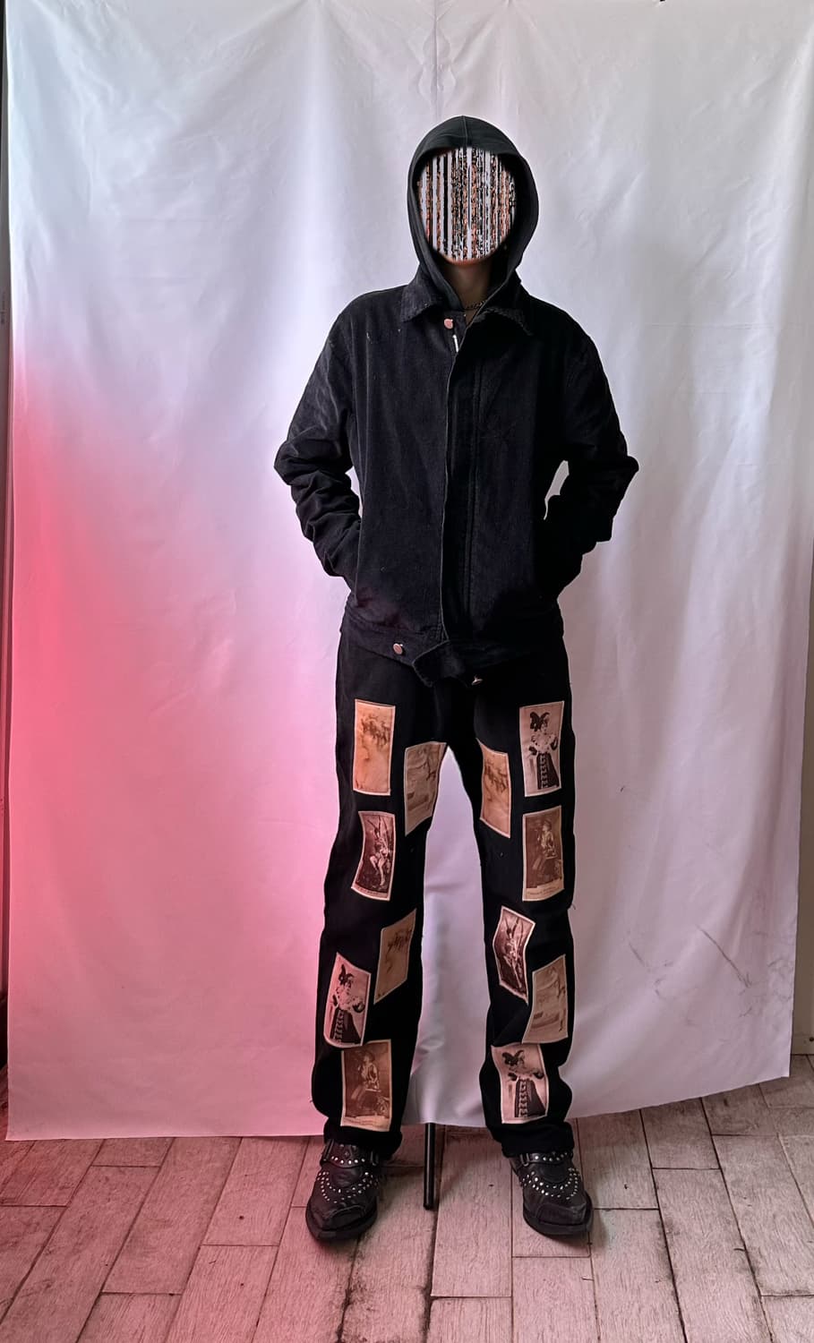 EASY BUSY old card patchwork pants 상품이미지3