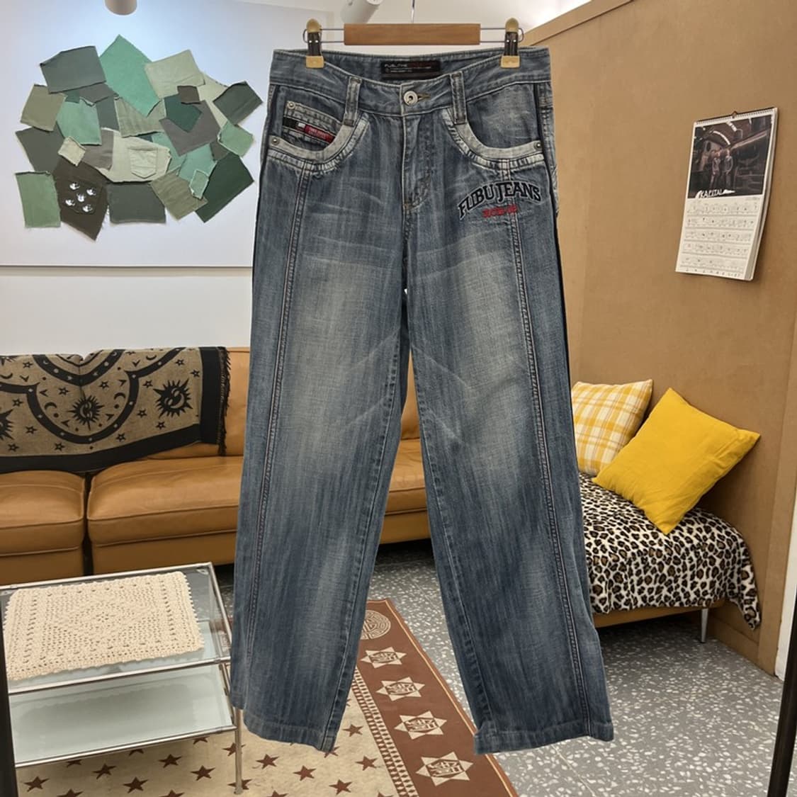 푸부 Y2K 레트로 00's 스트릿 펑크 데님팬츠 27인치 C10286 상품이미지3