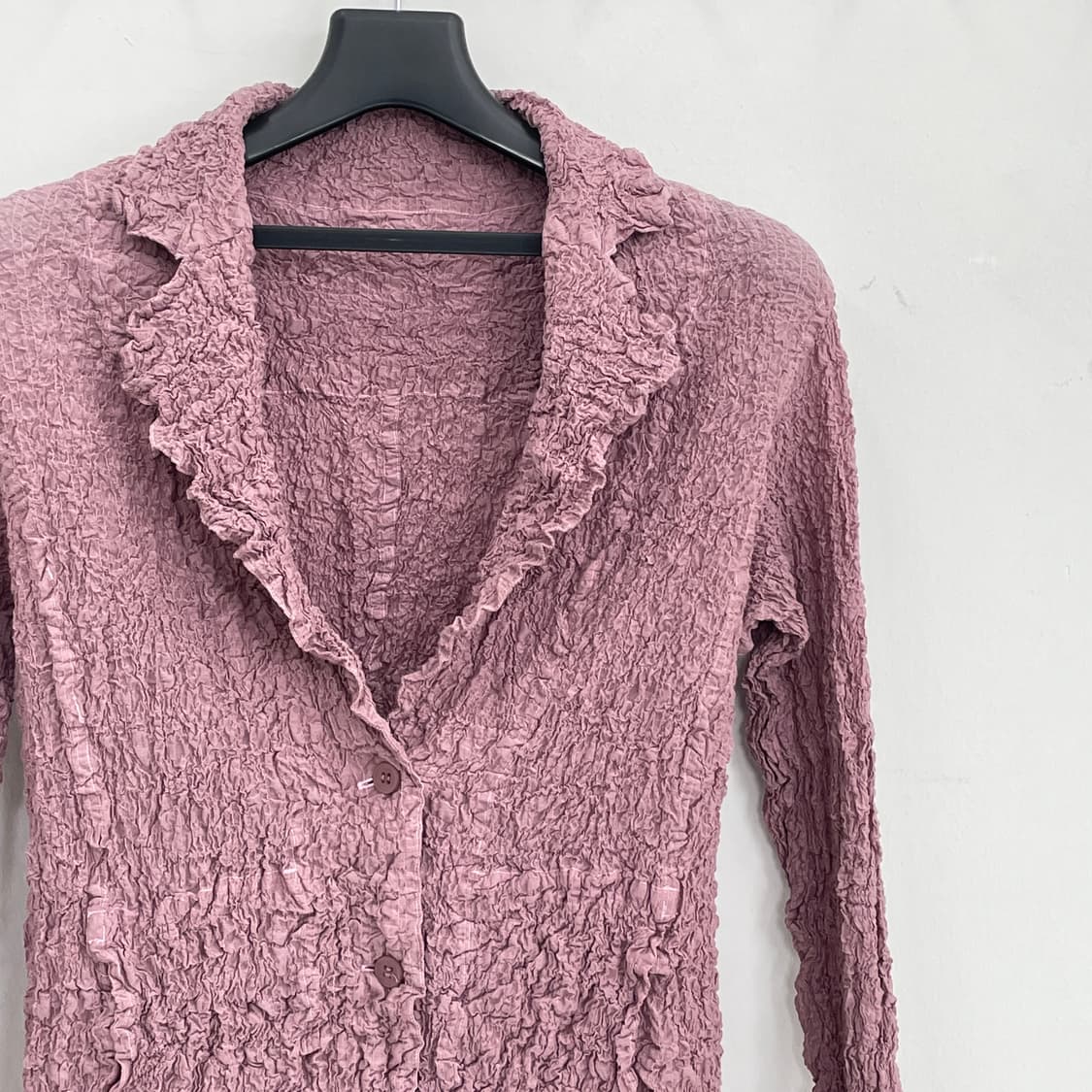 이세이미야케 me 여성44-55 핑크 플리츠 블레이저 자켓 가디건 상품이미지2