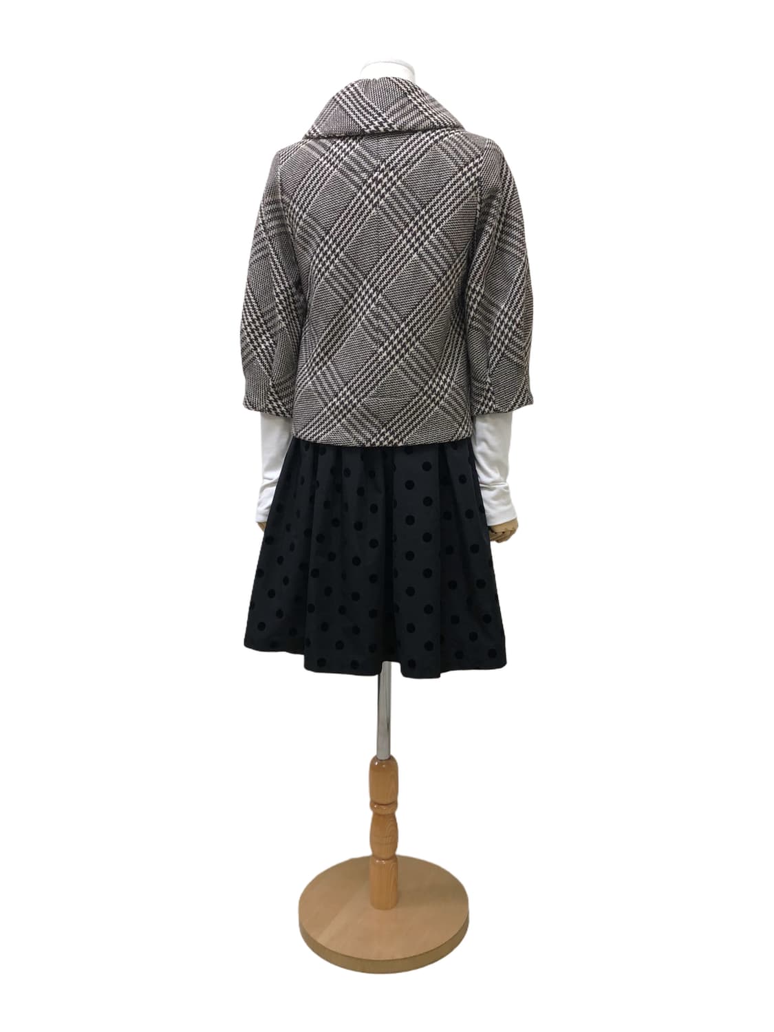 레이빔즈 체크 숏 코트 상품이미지7