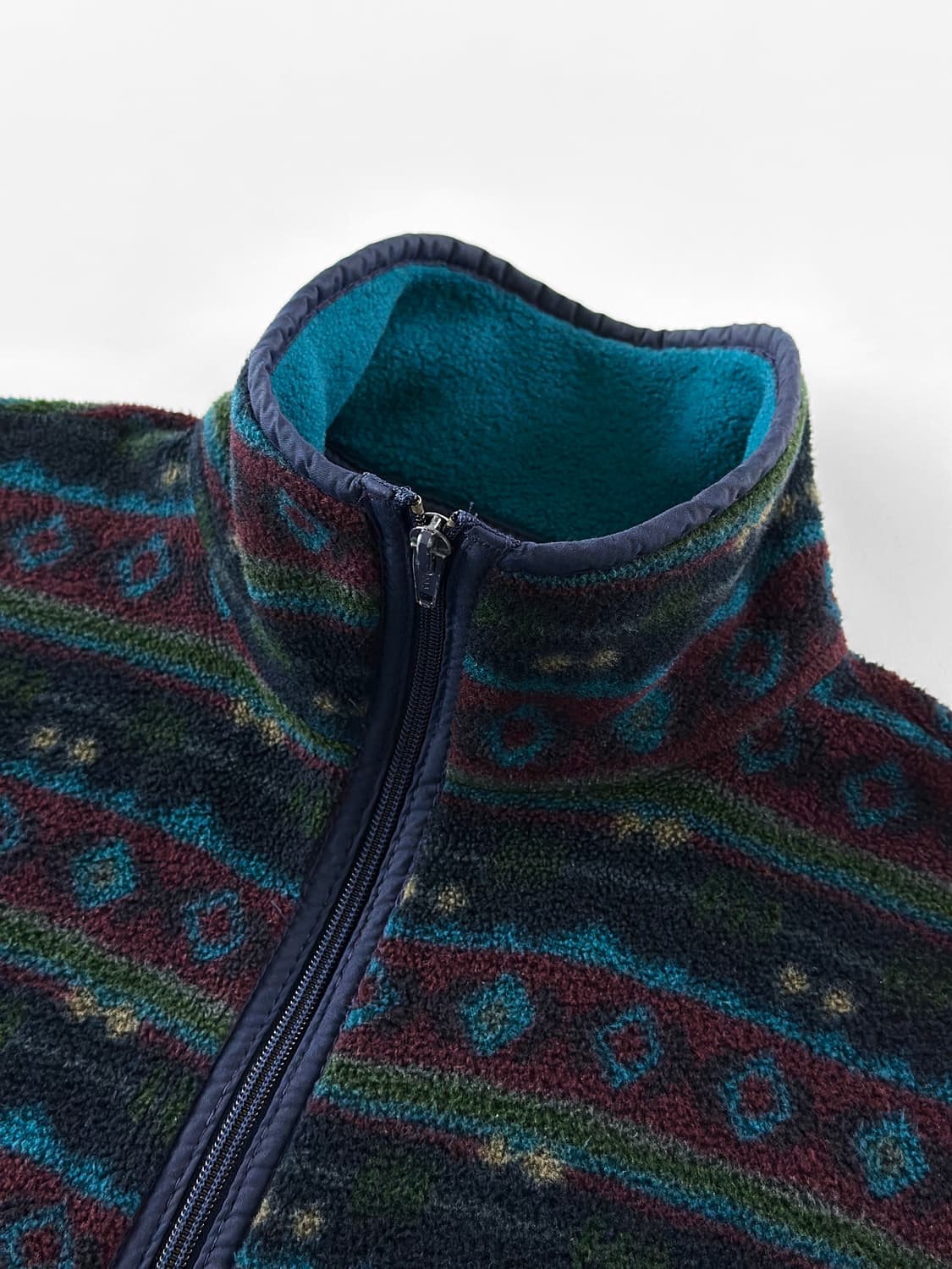 80s 빈티지 엘엘빈 지오매트릭 패턴 플리스 자켓 상품이미지4