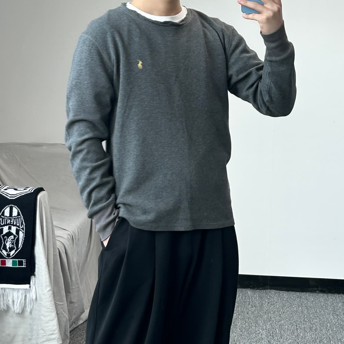 폴로 랄프로렌 그레이 와플티셔츠 상품이미지9