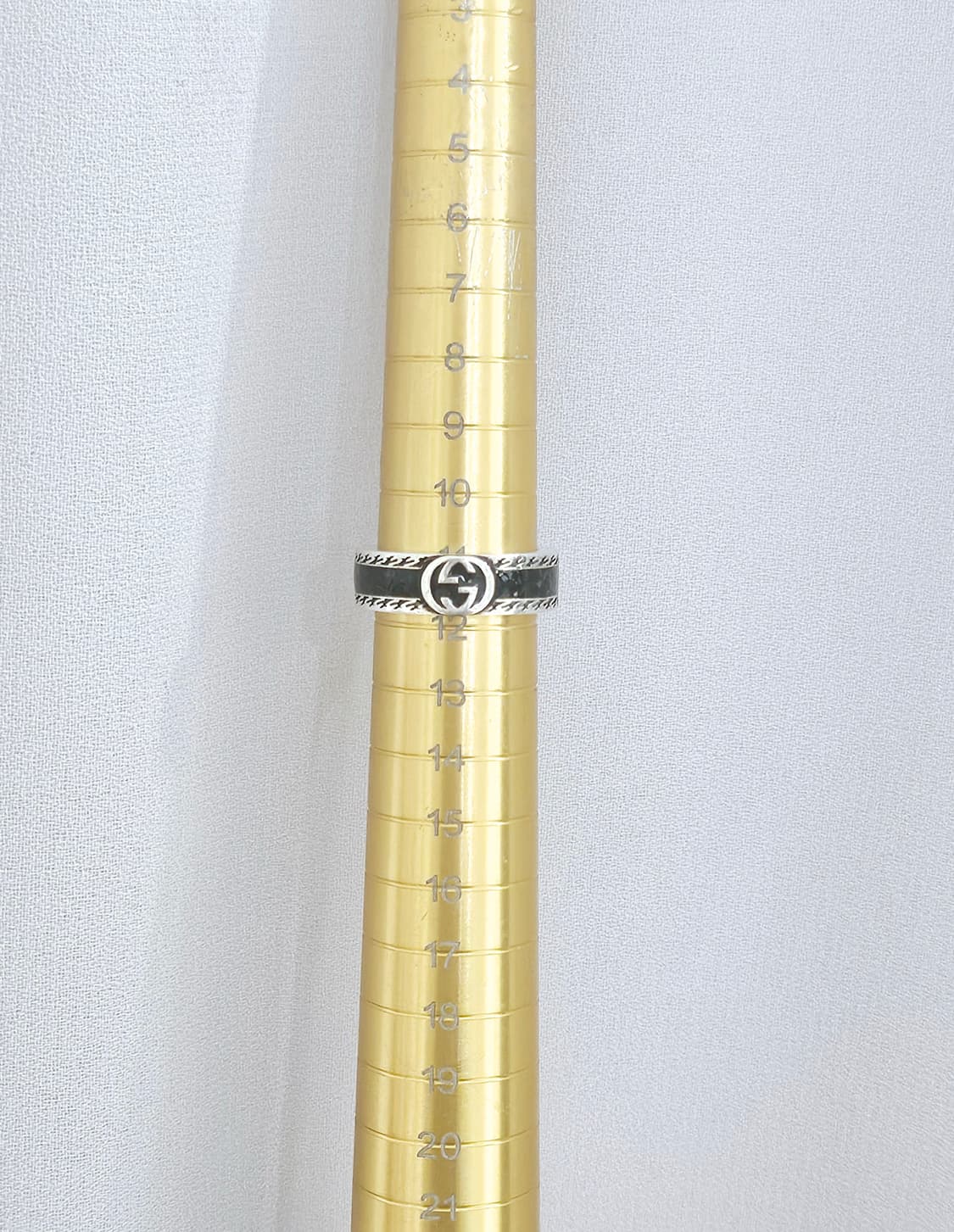 구찌 인터로킹 G 와이드 블랙 반지12호/실측 약11.5호[정품/풀세트] 상품이미지7