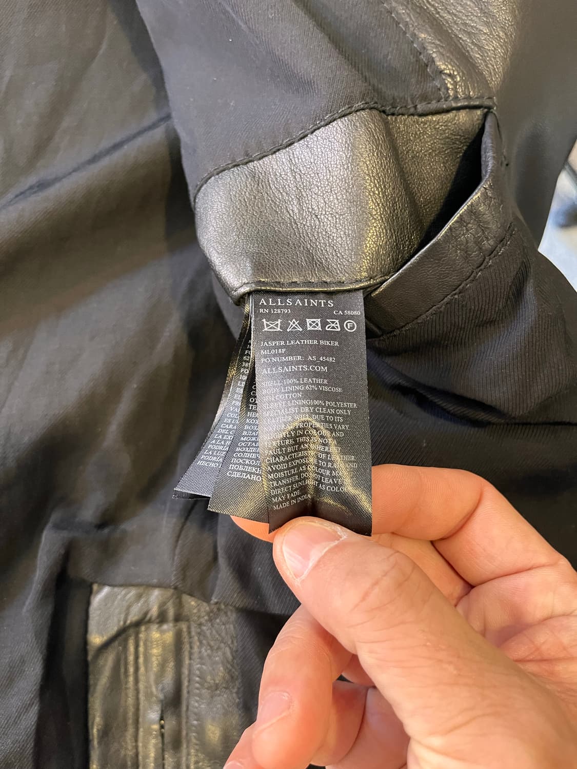 올세인츠 제스퍼 레더 바이커 자켓 상품이미지9