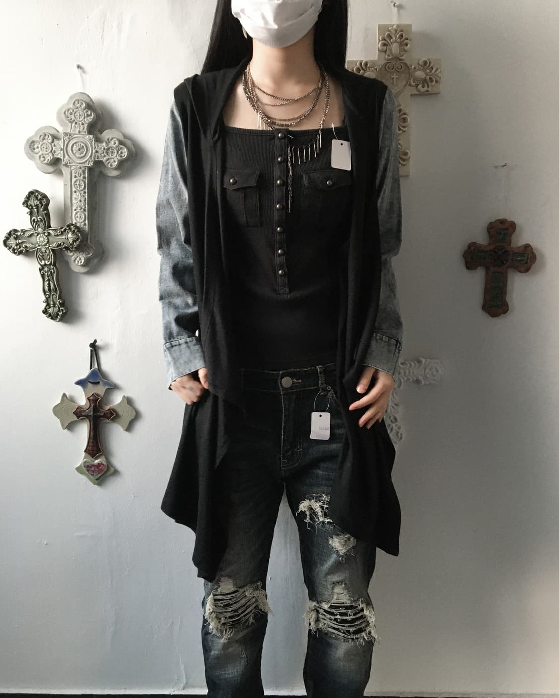 Back printing point hood drape open card 상품이미지8