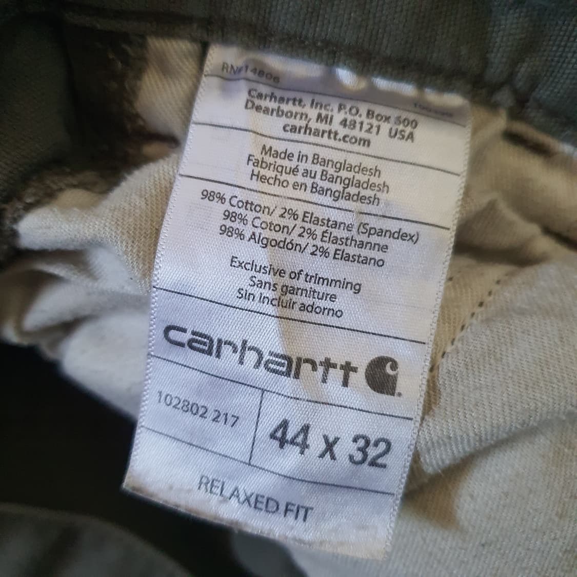 칼하트 더블 프론트 던가리 팬츠  no.91 상품이미지5