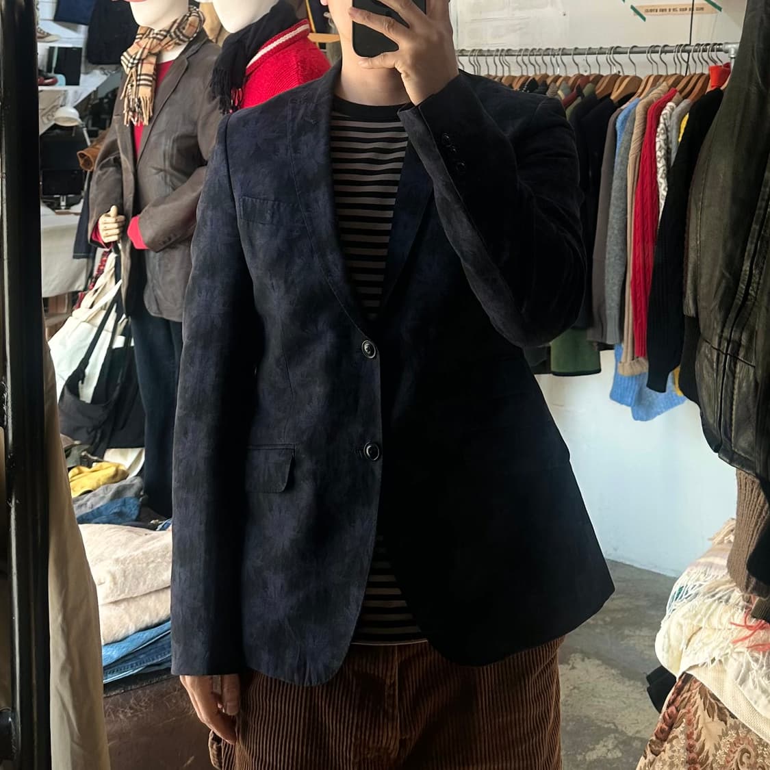 (착용컷) Liberty Rose 플라워 패턴 블레이져 (남성용 98) 상품이미지3