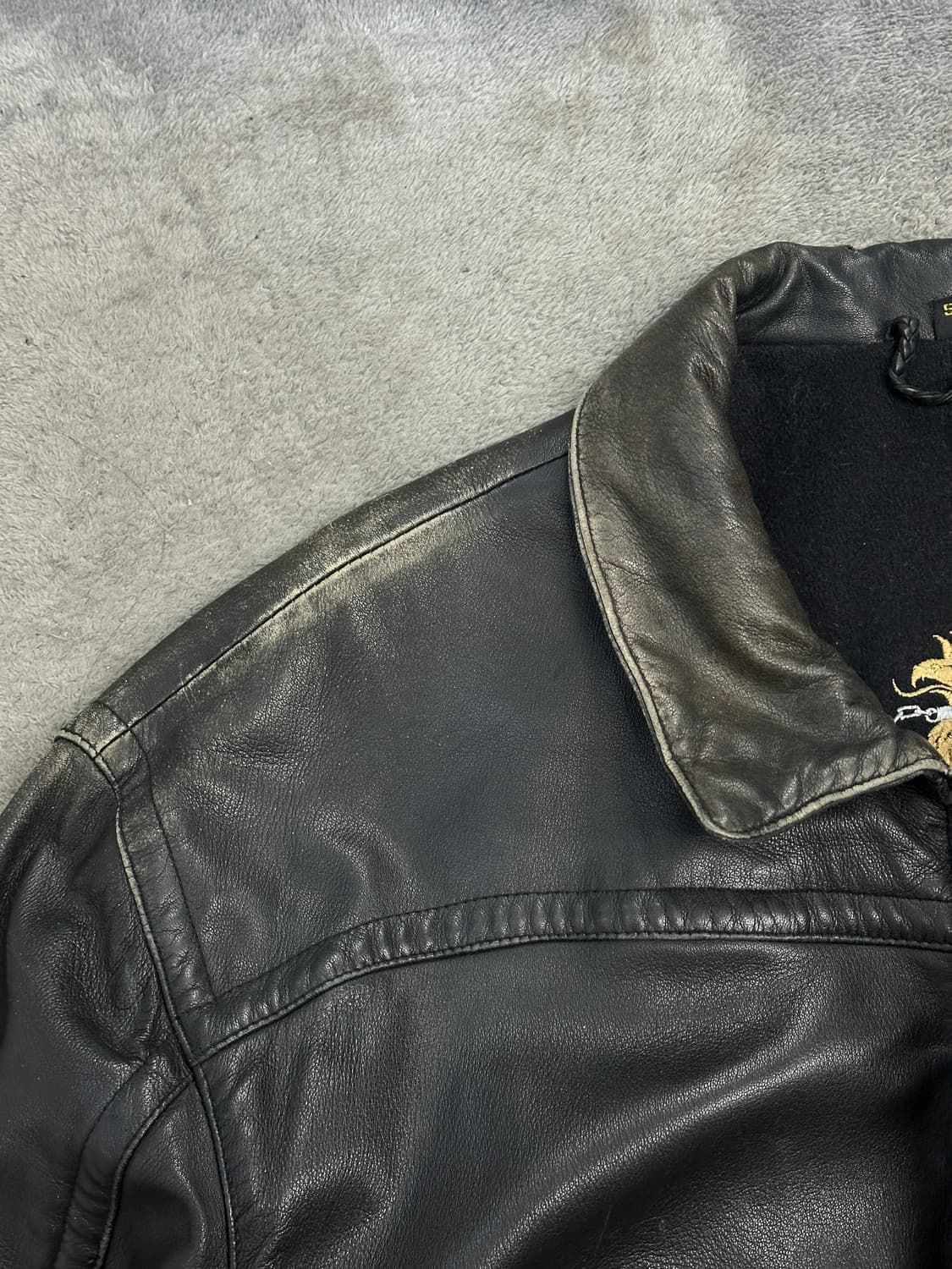 80s HUGO BOSS 레더 카코트 54 상품이미지7