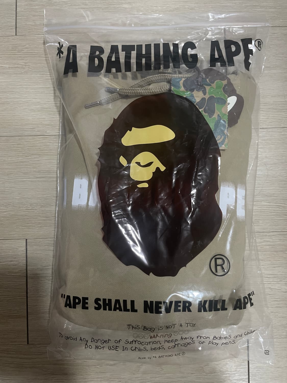 BAPE 베이프 후드 베이지 (정품 택O 새상품) 가격제안가능 상품이미지3