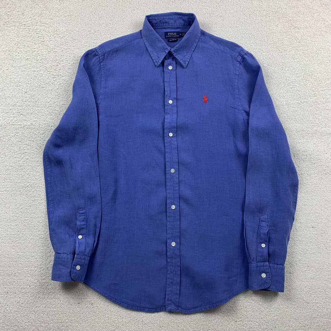 폴로 랄프로렌 포니로고 릴렉스핏 린넨 셔츠 네이비  상품이미지1