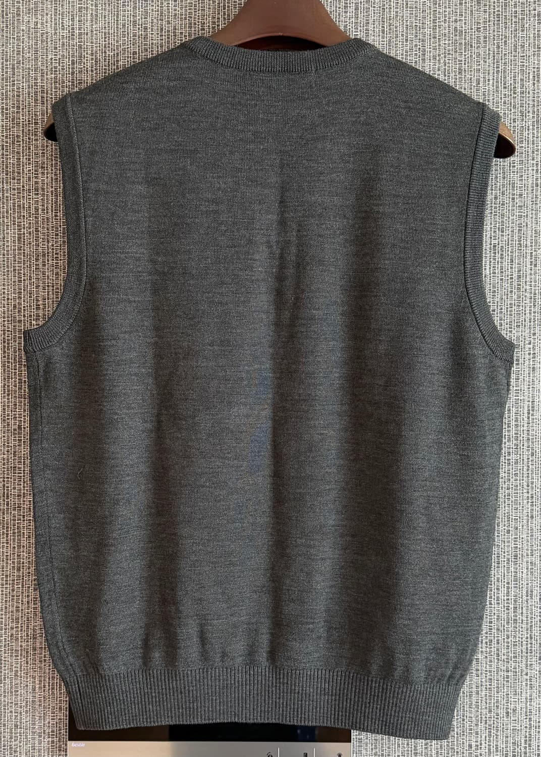 프랑코페라로 울 블렌드 브이넥 그레이 니트 조끼 울혼방 베스트 100 상품이미지4