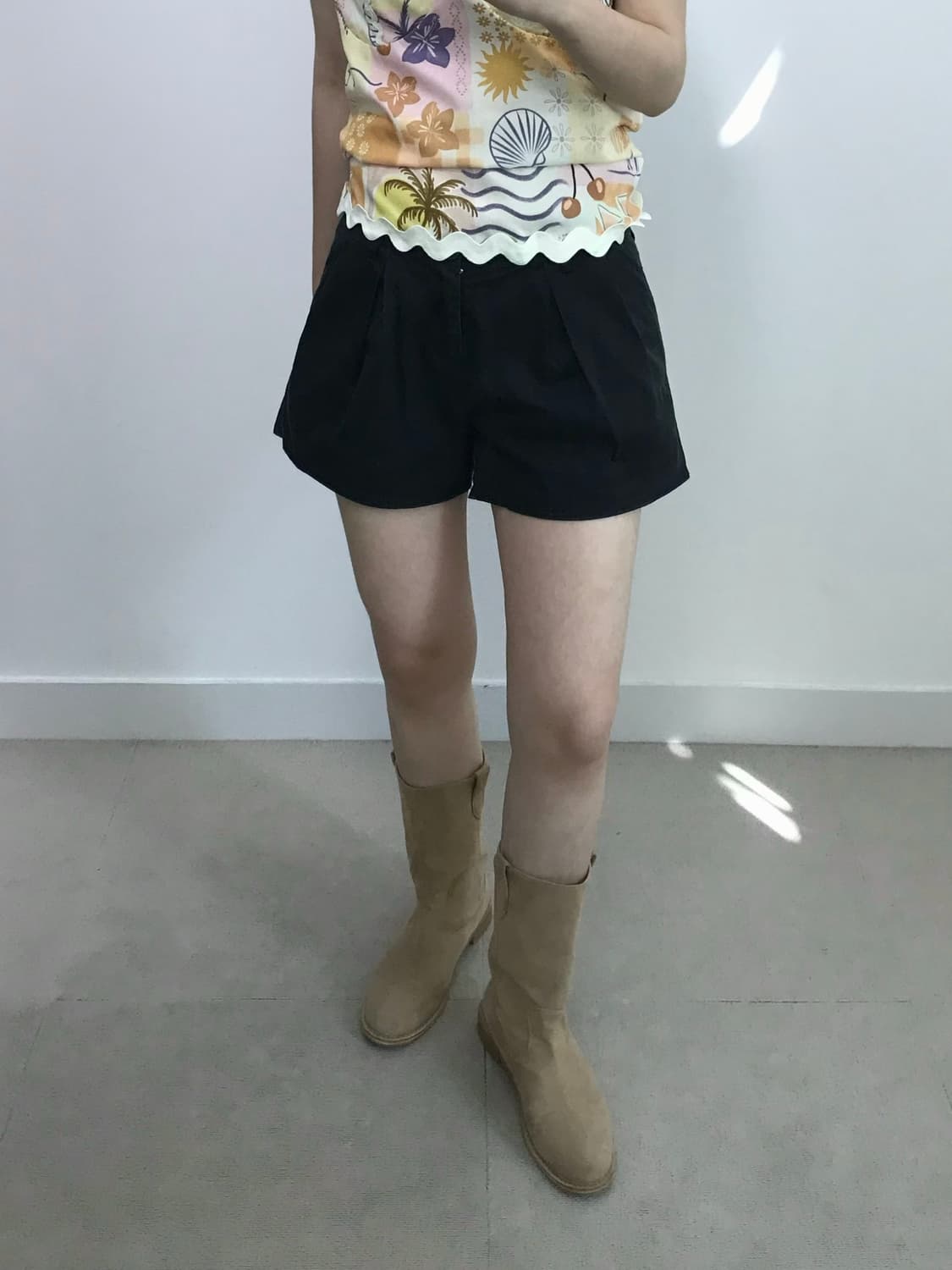 빈티지 핀턱 숏팬츠 상품이미지1