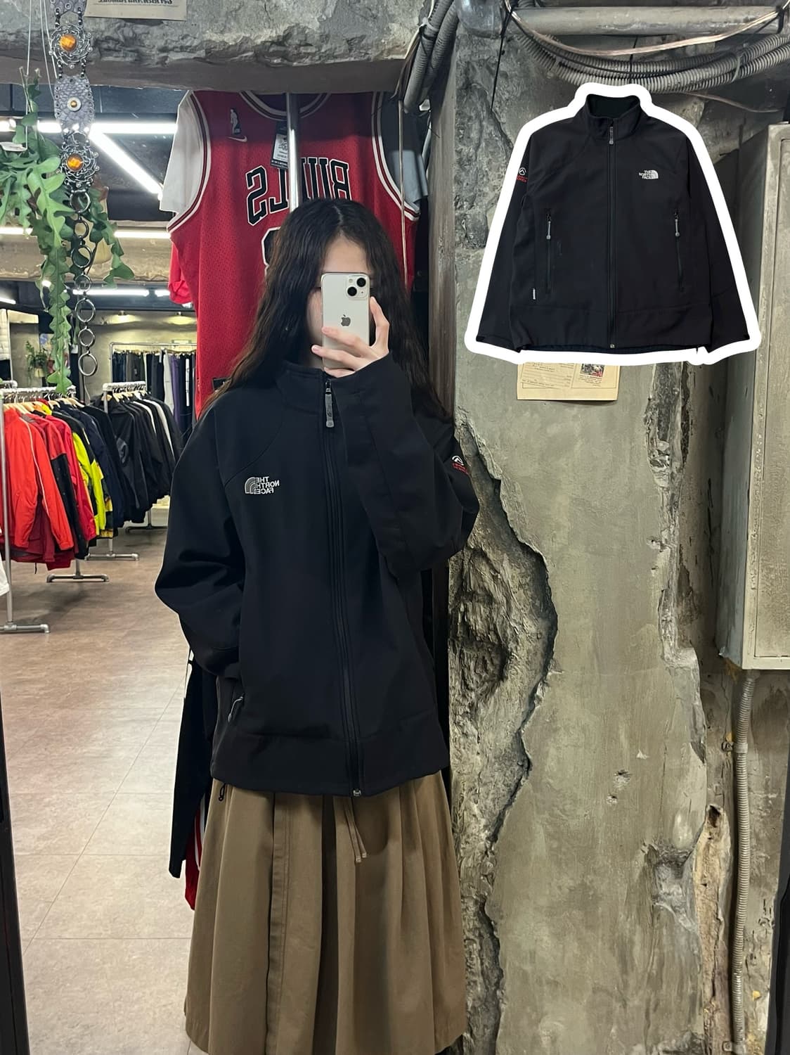 노스페이스 기모 바람막이 블랙 XL #csz1926 상품이미지1