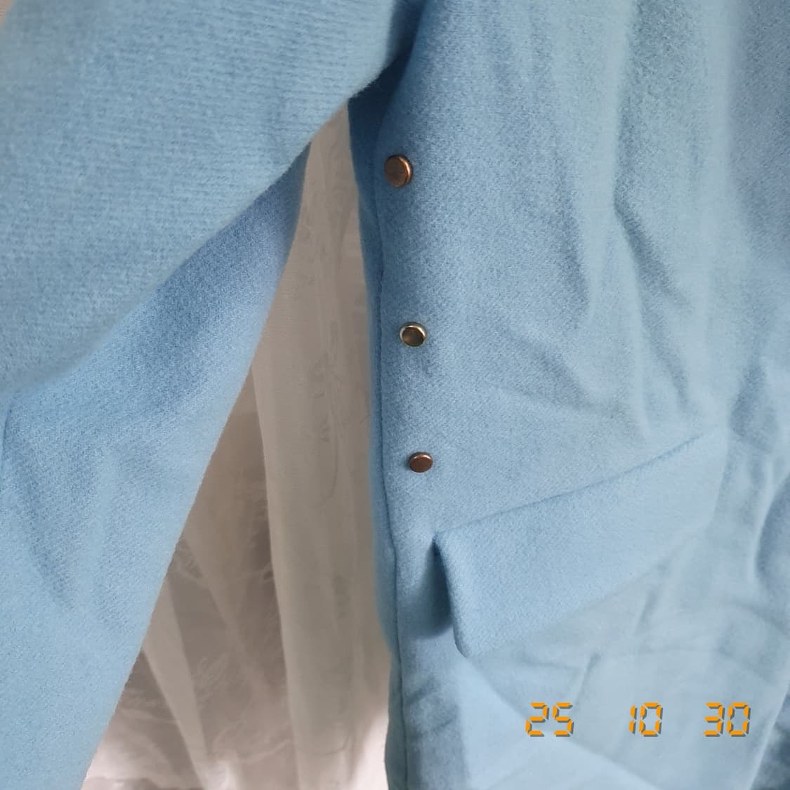 럭키슈에뜨 모직코트 36 블루 상품이미지5