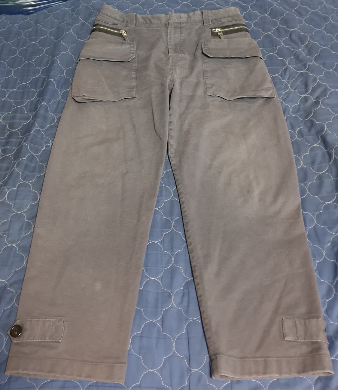 (희귀매물) 시스템옴므 유틸리티 밑단버튼 스판 앵클 카고팬츠 차콜 33 상품이미지1