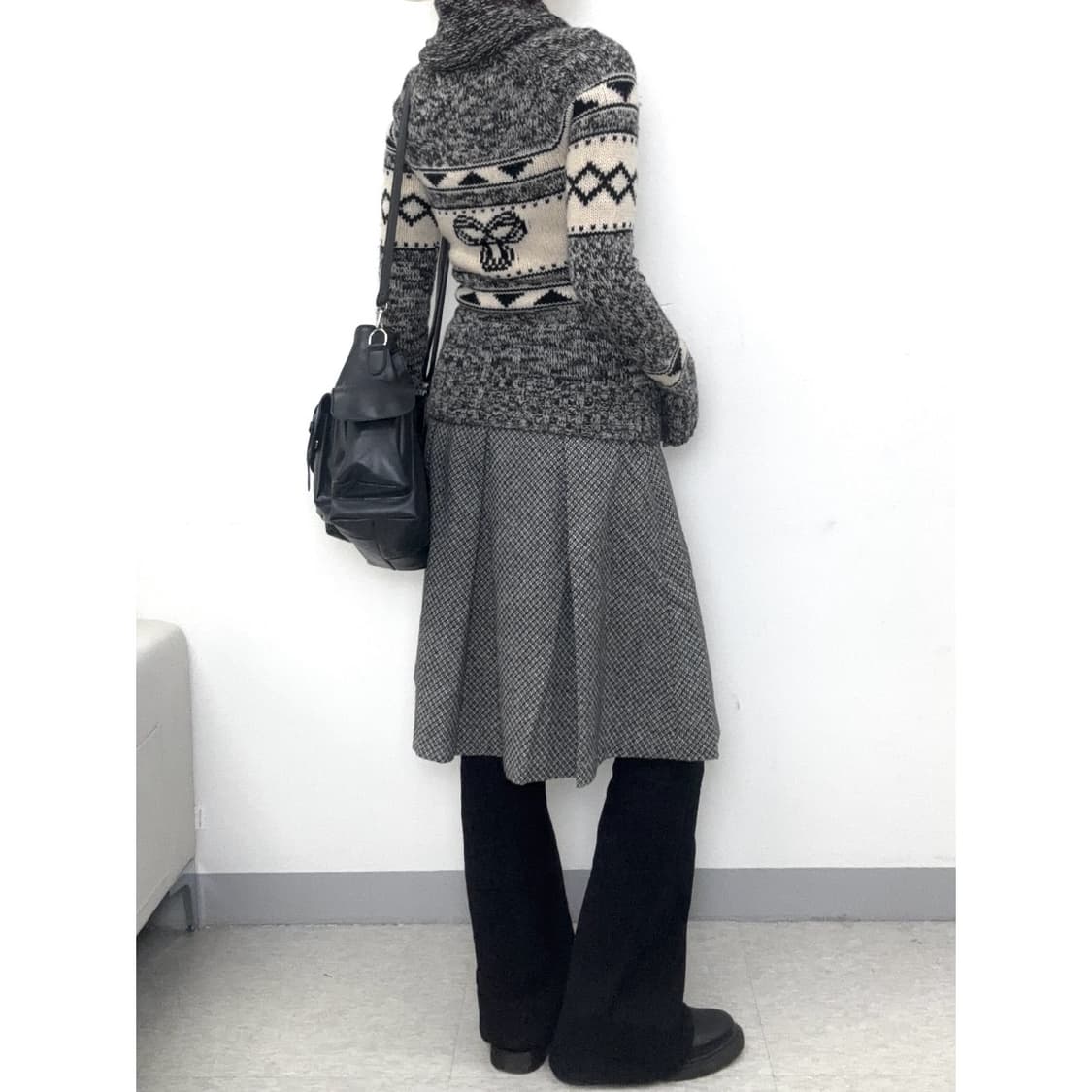 빈티지 노르딕 울 니트 집업 상품이미지4