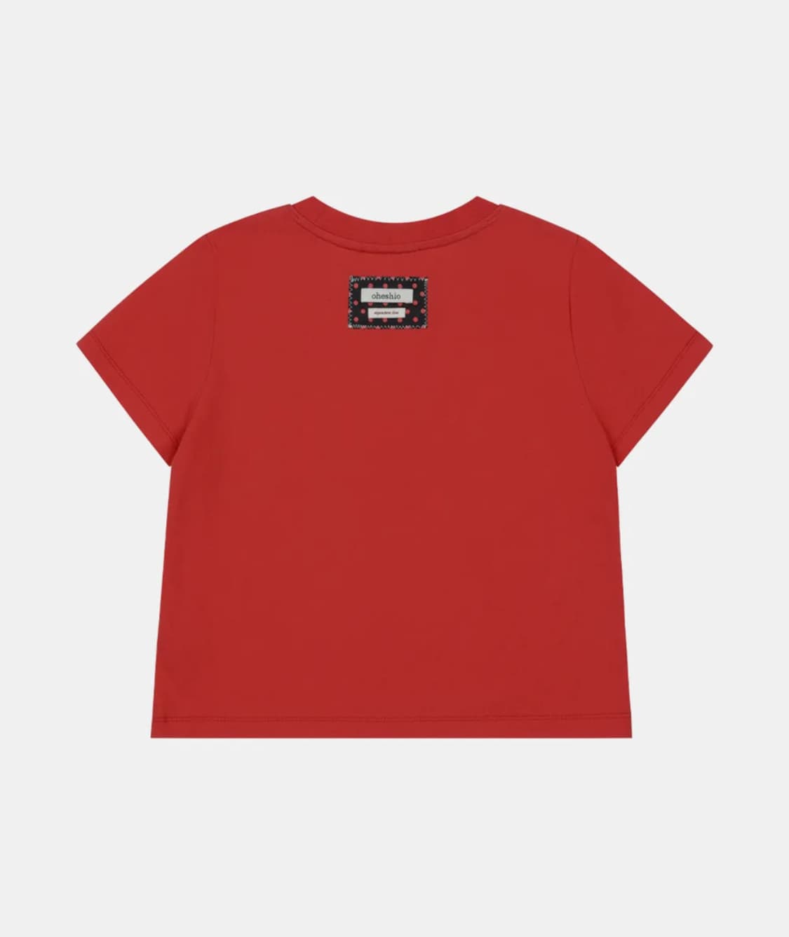 오헤시오 반팔 DOT LABEL T-SHIRT, RED 상품이미지2