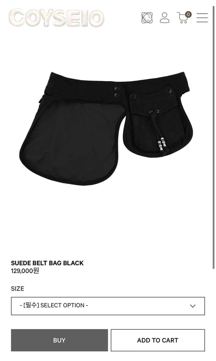코이세이오 벨트백 블랙 상품이미지1