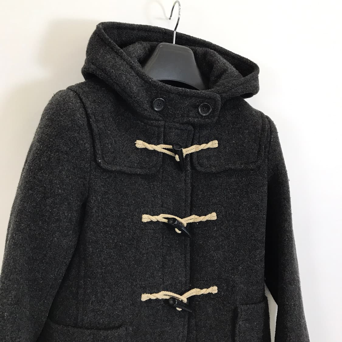 유니클로 떡볶이코트 차콜 더플코트 [여성S] 상품이미지2